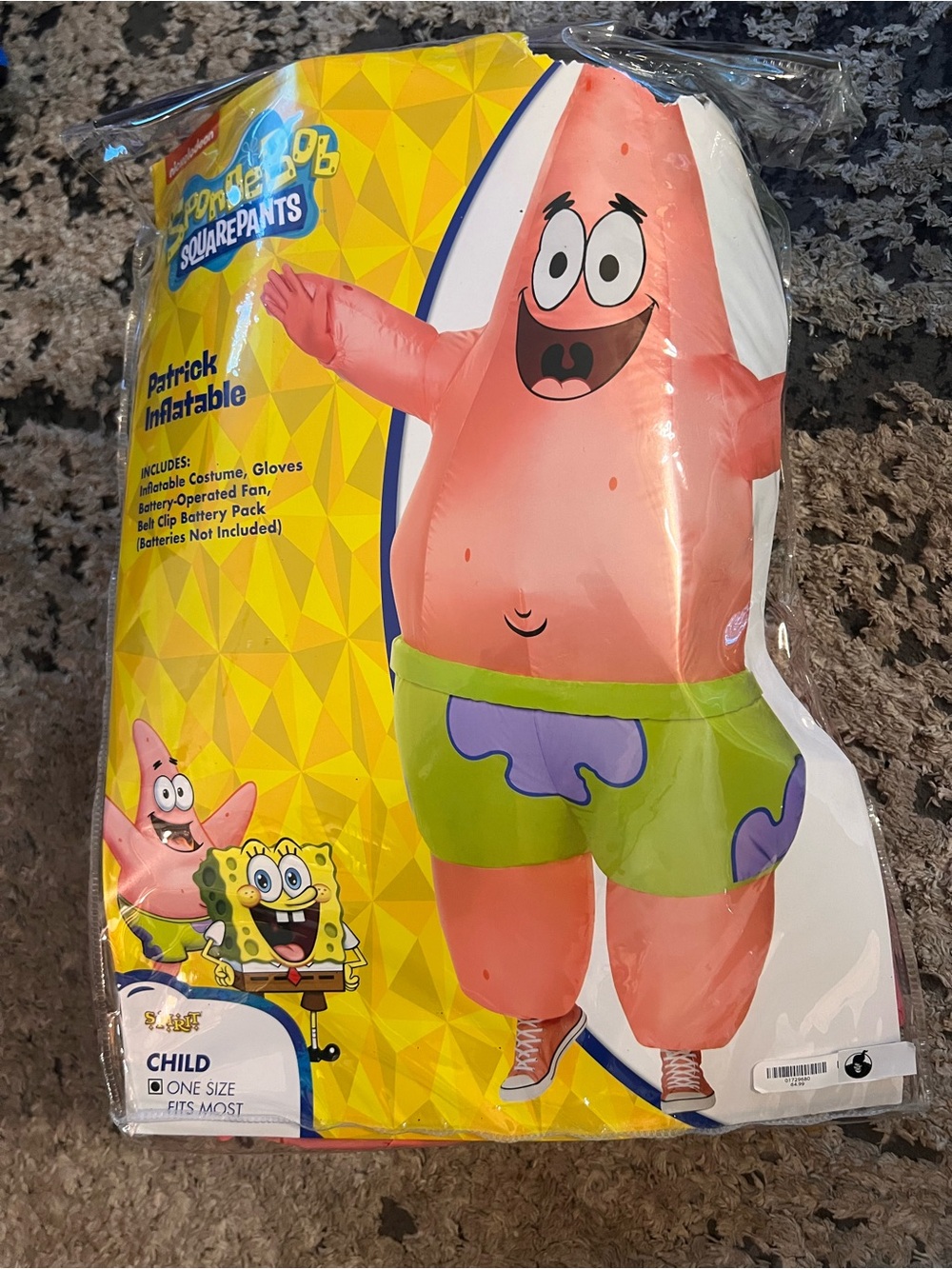 SpongeBob SquarePants Patrick Inflatable Kids One-Piece - Pink & Green